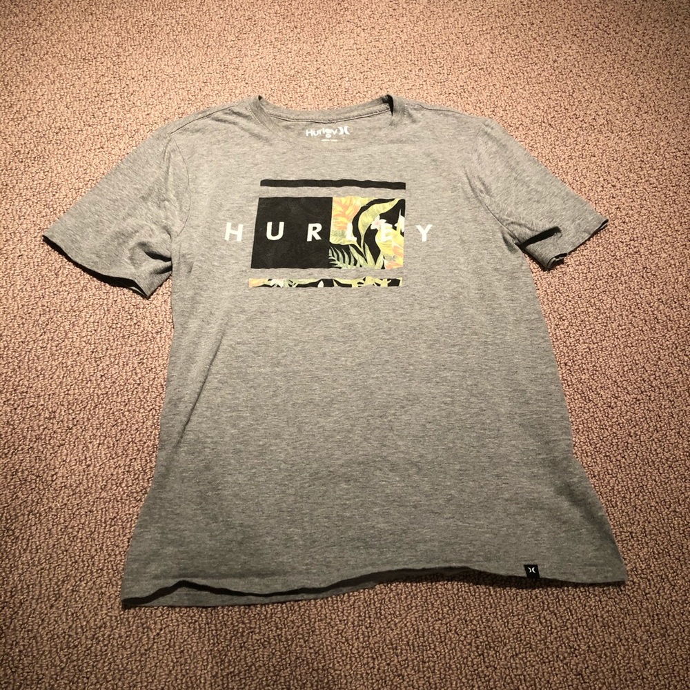 Hurley Heathered Gray T-Shirt Size M